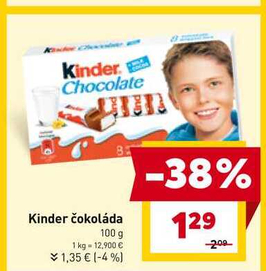 Kinder čokoláda 100 g