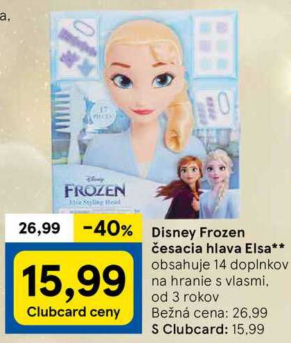 Disney Frozen česacia hlava Elsa