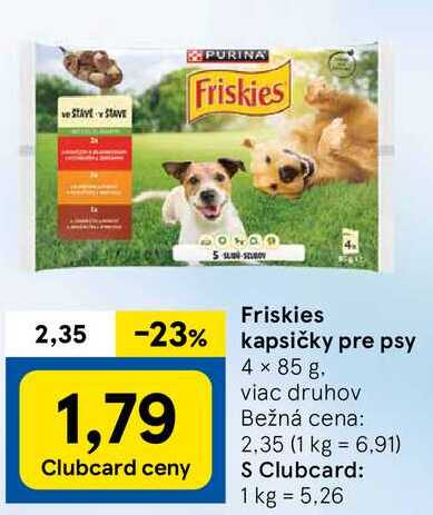 Friskies kapsičky pre psy, 4x 85 g