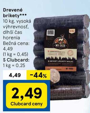 Drevené brikety, 10 kg