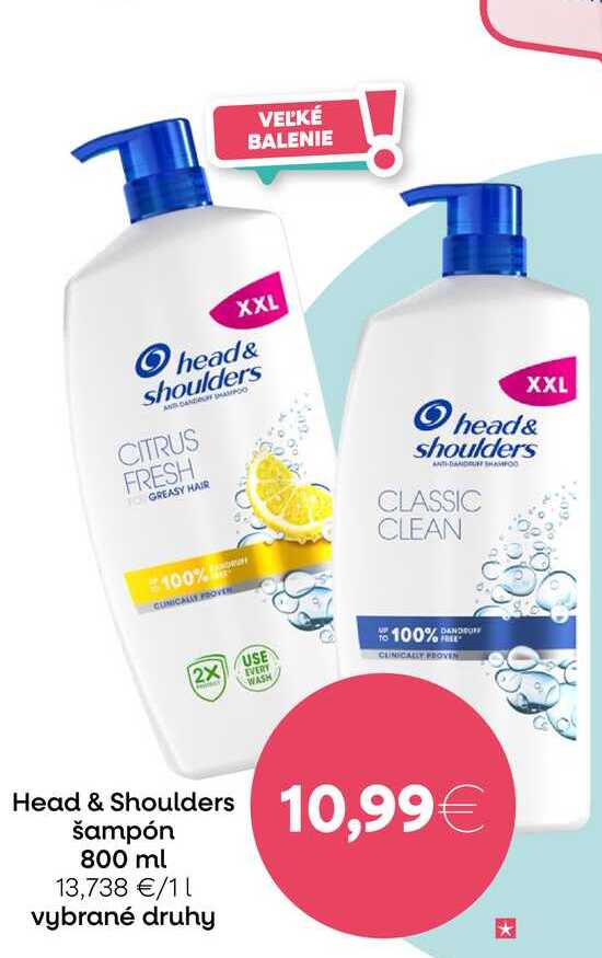 Head & Shoulders šampón 800 ml 