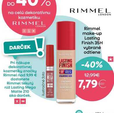 Rimmel Lasting Finish 35H make-up vybrané odtiene 