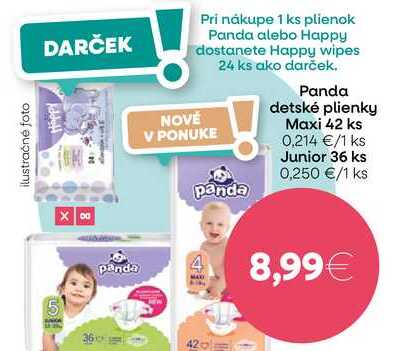 Panda detské plienky Junior 36 ks