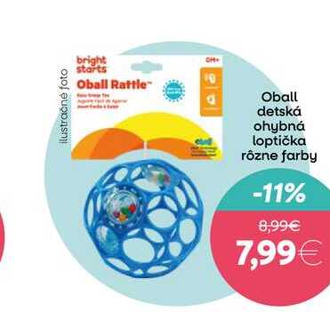 Oball detská ohybná loptička rôzne farby