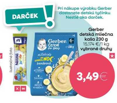 Gerber detská mliečna kaša 230 g 