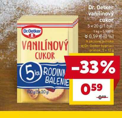 Dr. Oetker vanilínový cukor 5x 20 g