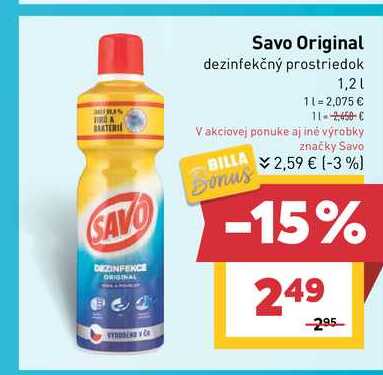 Savo Original dezinfekčný prostriedok 1,2L