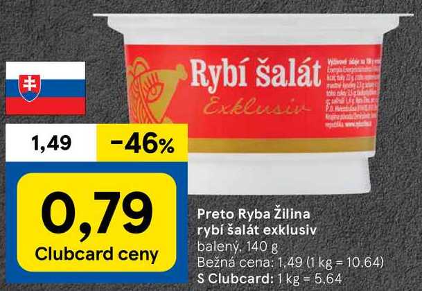 Preto Ryba Žilina rybí šalát exklusiv, 140 g