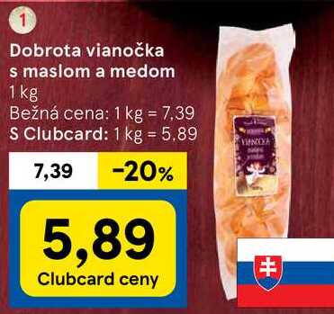 Dobrota vianočka s maslom a medom, 1 kg