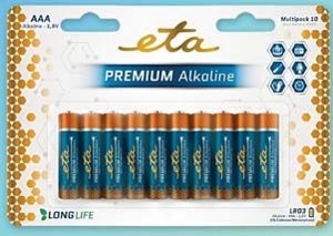 Alkalické batérie ETA Premium Alkaline 10 ks