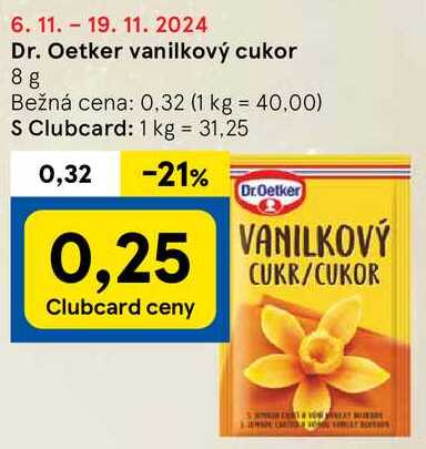 Dr. Oetker vanilkový cukor, 8 g