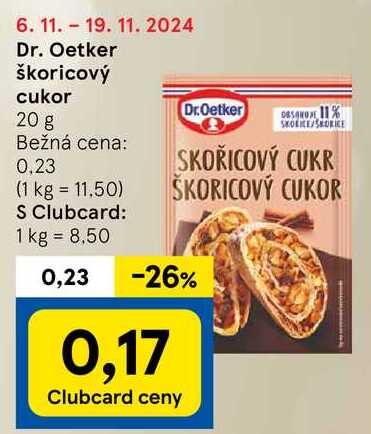 Dr. Oetker škoricový cukor, 20 g