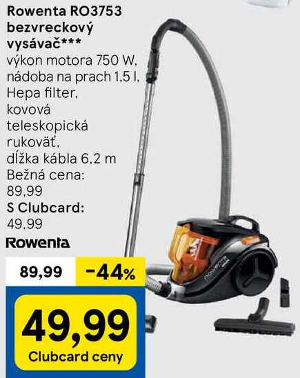 Rowenta RO3753 bezvreckový vysávač