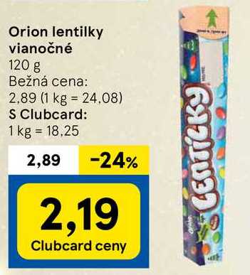 Orion lentilky vianočné, 120 g