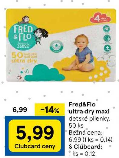 Fred&Flo ultra dry maxi, 50 ks