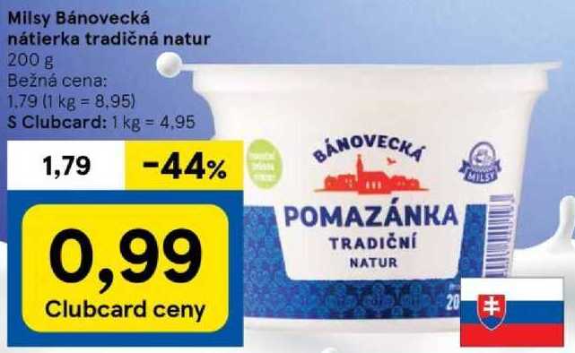 Milsy Bánovecká nátierka tradičná natur, 200 g 