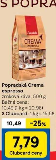 Popradská Crema espresso, 500 g 