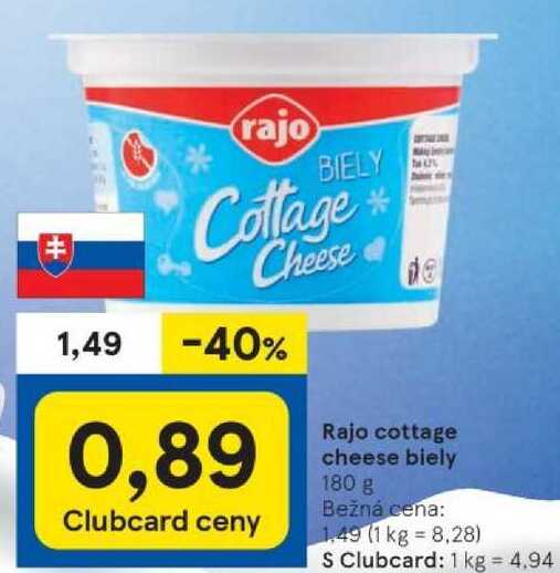 Rajo cottage cheese biely, 180 g