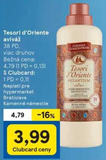 Tesori d'Oriente aviváž, 38 PD