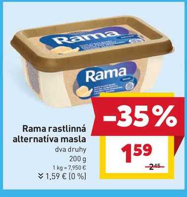 Rama rastlinná alternatíva masla dva druhy 200 g