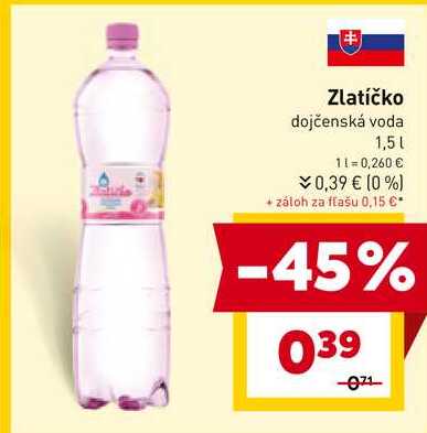 Zlatíčko dojčenská voda 1,5 l v akcii