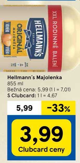 Hellmann's Majolenka 855 ml 