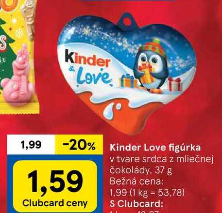 Kinder Love figúrka 37 g 