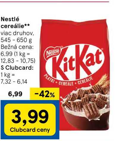 Nestlé cereálie viac druhov 545-650 g