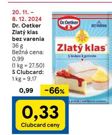 Dr.Oetker Zlatý klas bez varenia 36g