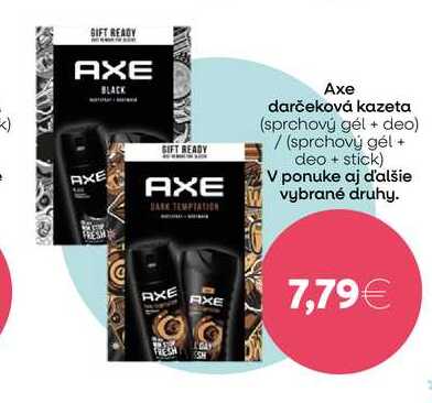 Axe darčeková kazeta (sprchový gél +deo) / (sprchový gél + deo + stick) 