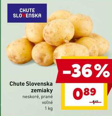 Chute Slovenska zemiaky neskoré, prané voľné 1 kg 