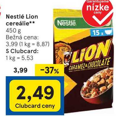 Nestlé Lion cereálie, 450 g