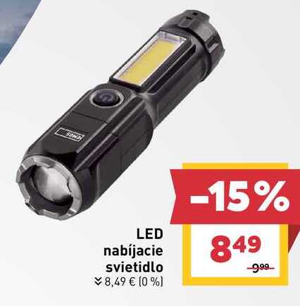 LED nabíjacie svietidlo