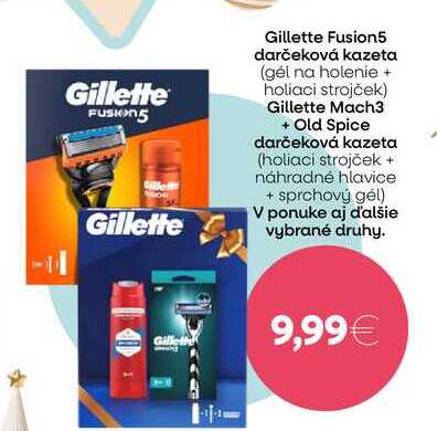 Gillette Fusion5 darčeková kazeta (gél na holenie + holiaci strojček) 