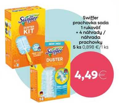 Swiffer prachovka sada 1 rukoväť + 4 náhrady / náhrada prachovky 5 ks 