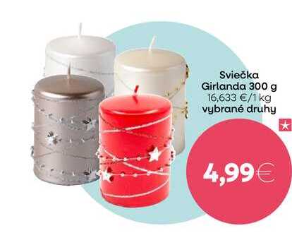 Sviečka Girlanda 300 g