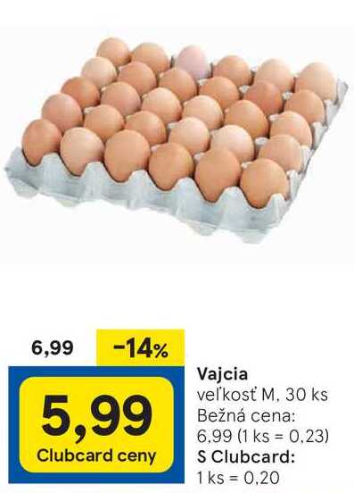 Vajcia veľkosť M, 30 ks