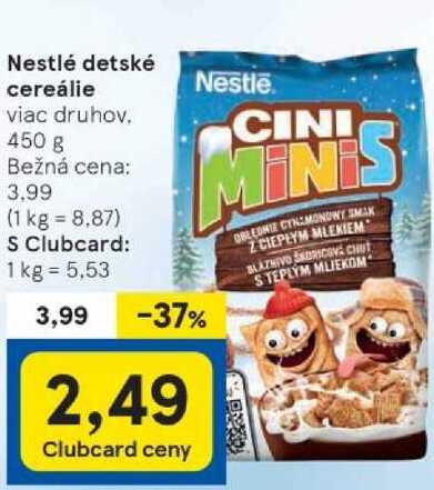 Nestlé detské cereálie, 450 g 