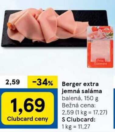 Berger extra jemná saláma, 150 g 