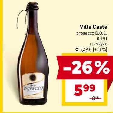 Villa Caste prosecco D.O.C. 0,75l