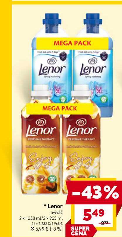 Lenor aviváž 2 x 1230 ml