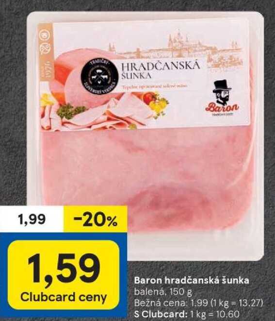 Baron hradčanská šunka, 150 g 