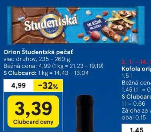 Studentská Orion Študentská pečať, 235-260 g