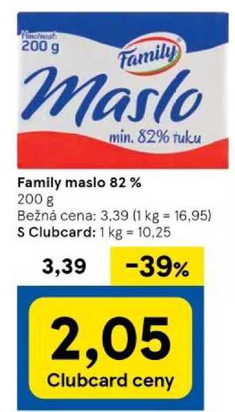 Family maslo 82%, 200 g 