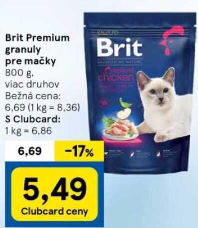 Brit Premium granuly pre mačky, 800 g