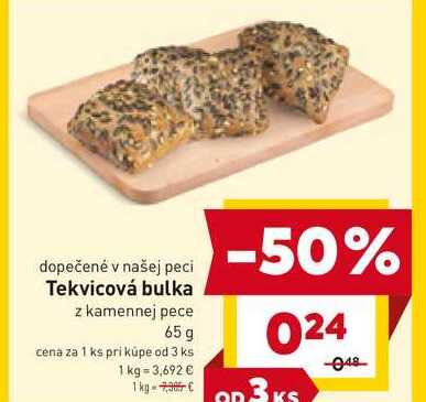 Tekvicová bulka z kamennej pece 65 g 