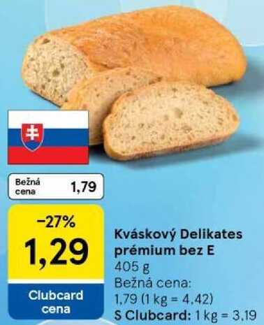 Kváskový Delikates prémium bez E, 405 g 