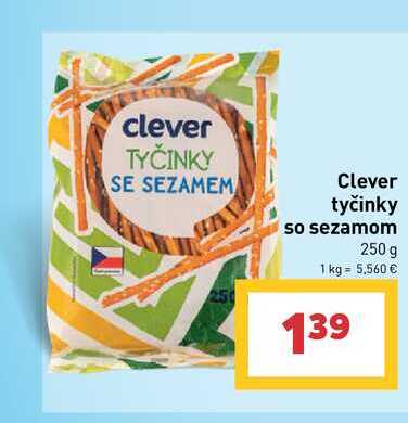 Clever tyčinky so sezamom 250 g 