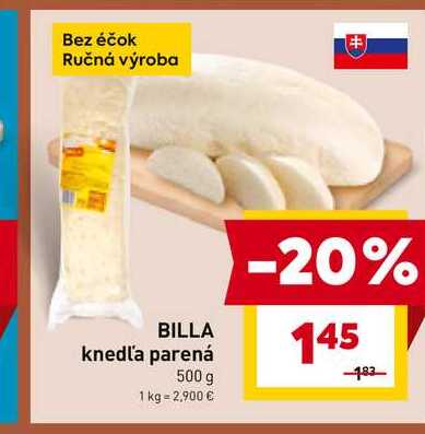  BILLA knedľa parená 500 g 