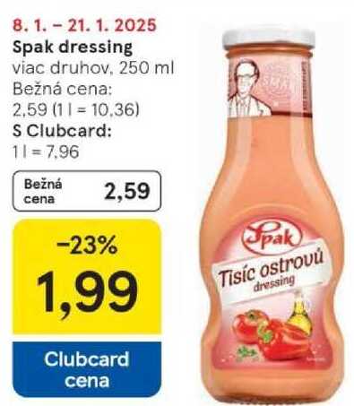 Spak dressing, 250 ml 